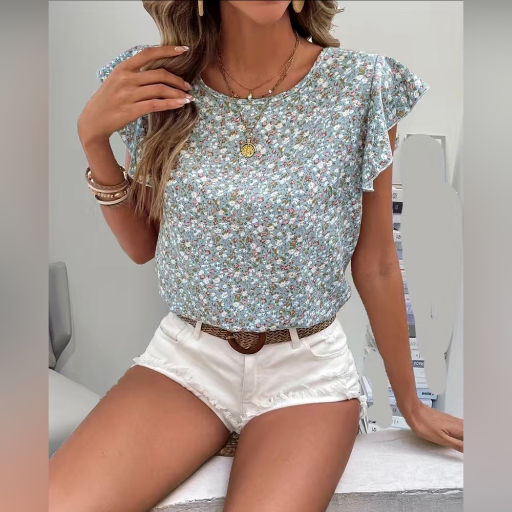 Women’s Floral Print Crew Neck T-shirt